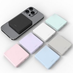 미니덕트 맥세이프 보조배터리 아이폰 갤럭시 미니 고속 무선 충전 배터리팩 4000mAh
