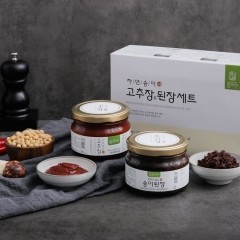 참자연 자연송이 고추장 400g & 송이된장 400g(쇼핑백 포함 / 기념일 답례품)