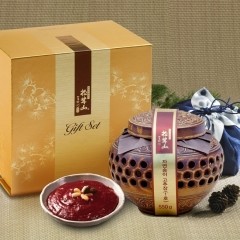 참자연 자연송이 고추장 도자기 550g(보자기 쇼핑백 포함 / 양양 송이버섯)