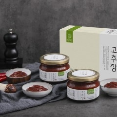 참자연 자연송이 고추장 유리병 400g X 2병(쇼핑백 포함 / 기념일 답례품)